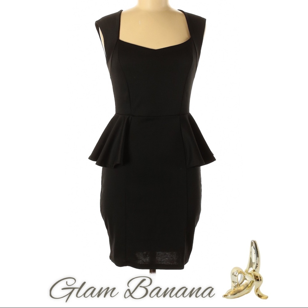 Amber Blue peplum bodycon dress